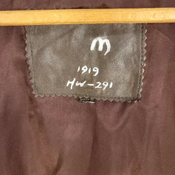 Leather Jacket Women's Large? Brown Zip Front Hand Painted Horses Modified - Picture 12 of 16